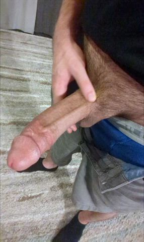 Thirsty Thursday, stroking my thick cock