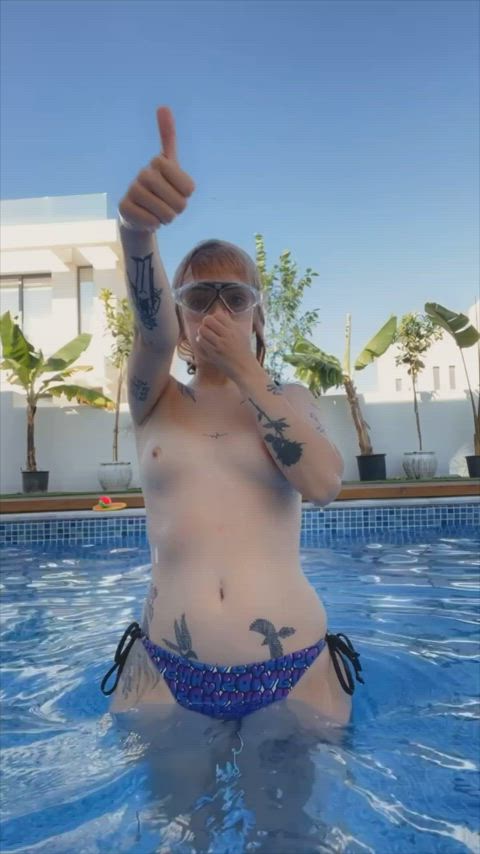 me: “I can’t wait to film loads of sexy content in the pool in Cyprus” …