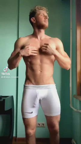 cock dancing gay male masturbation see through clothing sheer clothes tiktok clip