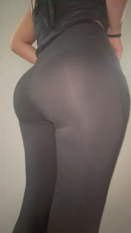 Leggings usually make a girls ass sit up and look better but I swear my 45 inch cheeks