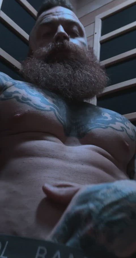 abs beard muscles nsfw solo tattoo clip