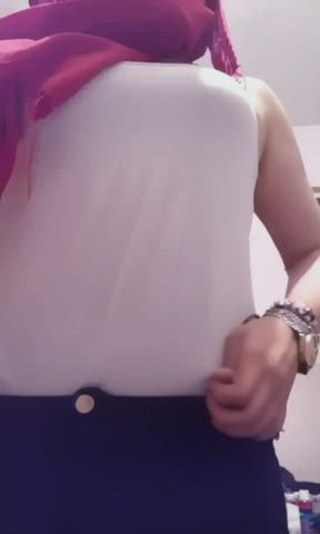 hijab natural tits small tits turkish clip