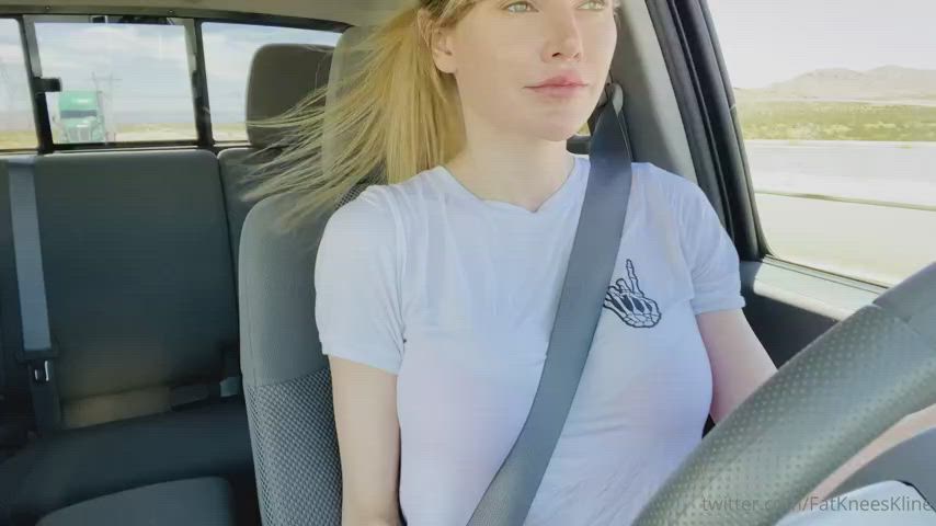 Blonde Car Tits clip