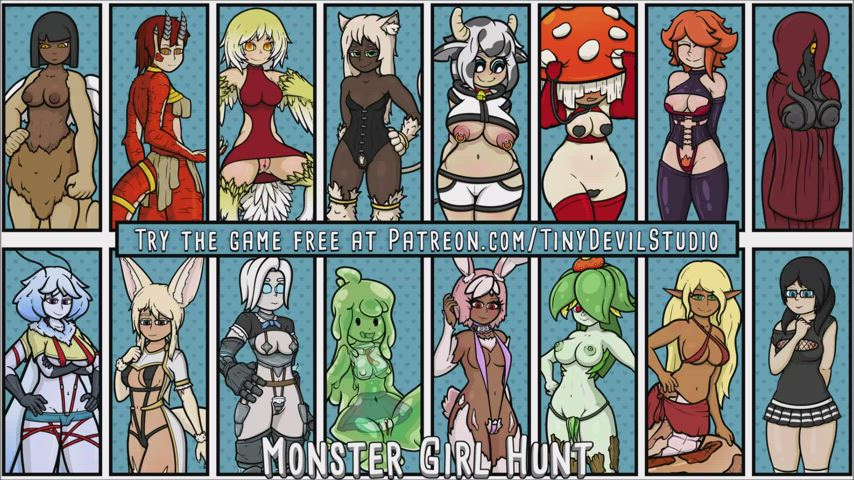 Monster Girl Hunt - Mini Trailer - Public and Patron game links in the comments!