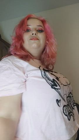 amateur bbw big ass big tits lingerie pink ssbbw white girl clip