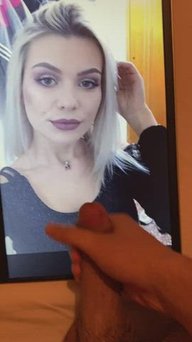 blonde cum cumshot selfie tribute clip