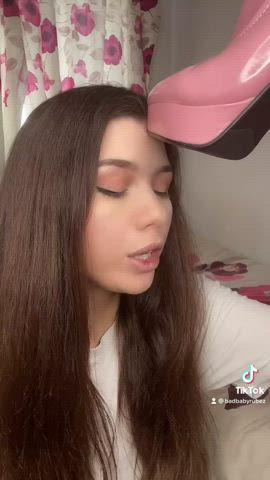 brunette small tits tiktok clip