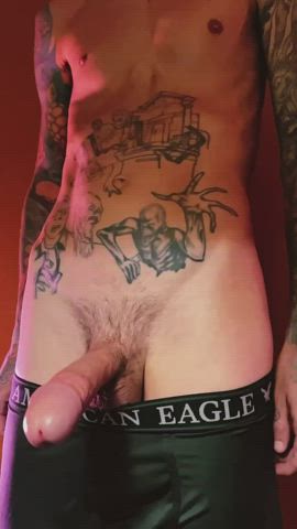 big dick cock jerk off male dom male masturbation masturbating skinny tattoo clip