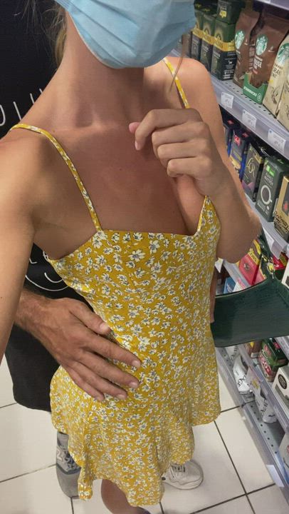 Just us being naughty in the supermarket 😇💕