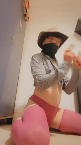 ass cosplay costume cowgirl femboy sissy sissy slut clip