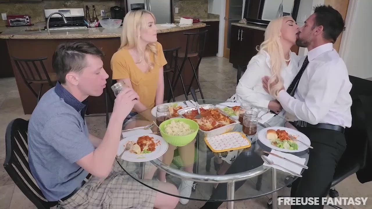 Kylie Kingston and Kenna James family dinner