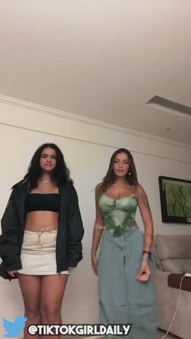 18 years old amateur big tits bouncing tits dancing onlyfans petite teen tiktok titty