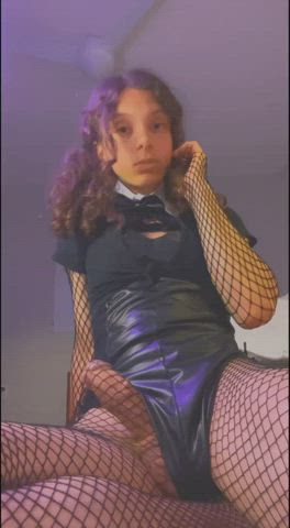 Femboy Fishnet Girl Dick clip