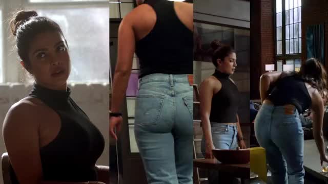 Priyanka Chopra - Quantico - S3E1 - split-screen, mini-loop edit in snug jeans &