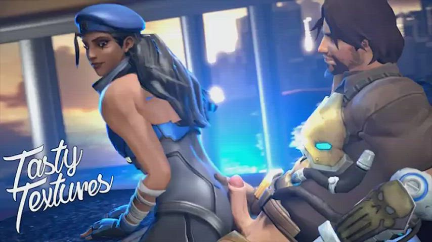 3D Overwatch Reverse Cowgirl clip