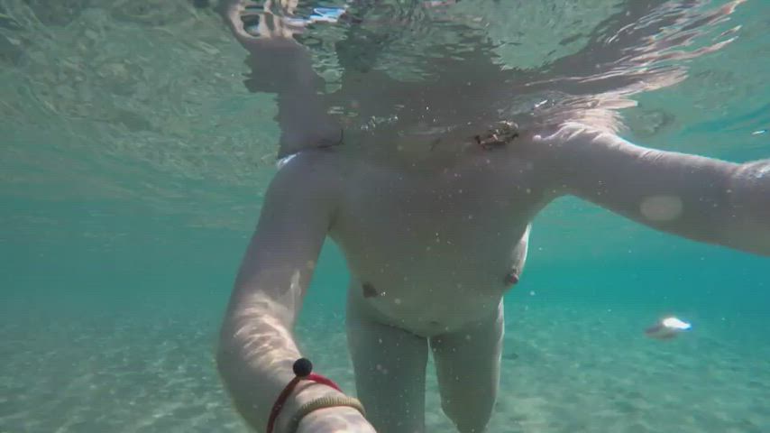 amateur milf naked nudist outdoor selfie underwater clip