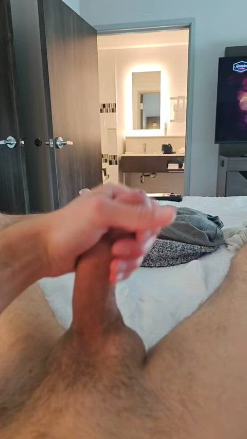 Draining my balls in the hotel room