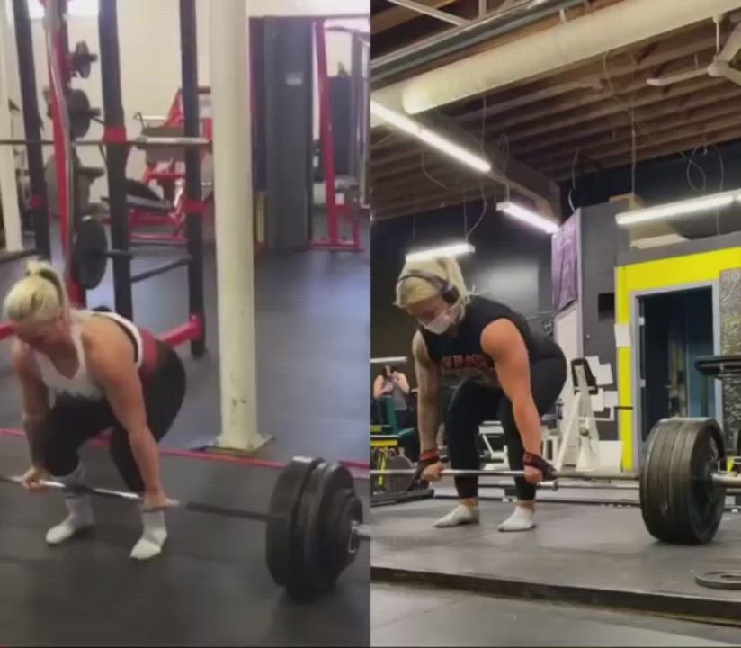 385 lbs. vs 500 lbs. deadlift (@melissa_peacock)