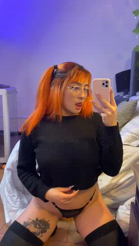 18 years old big ass big tits glasses redhead schoolgirl sensual squirt clip