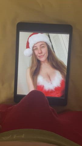 big tits christmas cumshot tribute clip