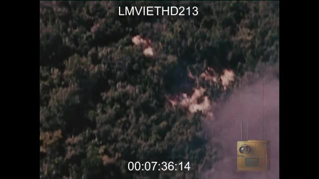 US planes drop Napalm over the jungles of Vietnam