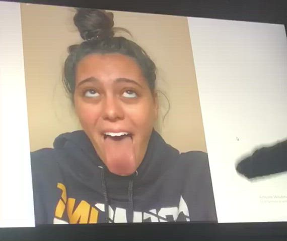 Blasted tongue out 19 year old slut