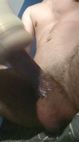I just love pumping my cock with this hole!
