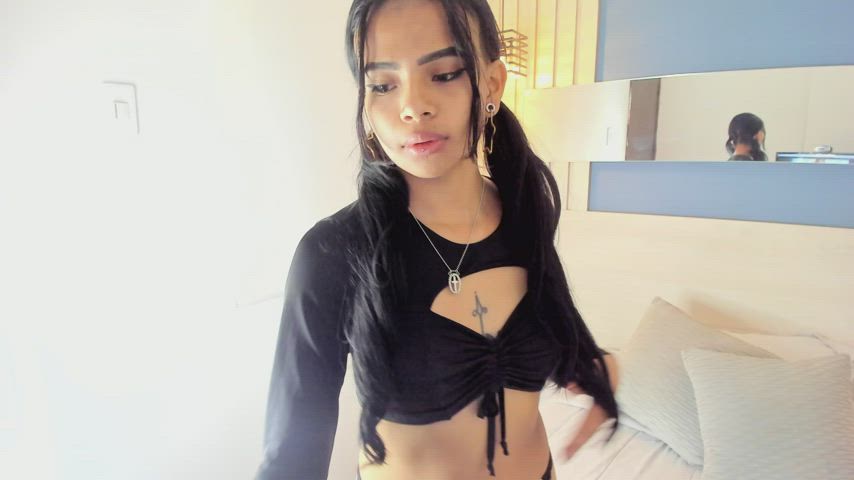 18 years old ebony sensual sissy slut slave sloppy slut small tits teen clip