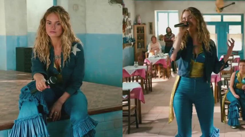 Ass Booty Curvy Jeans Lily James Pawg clip