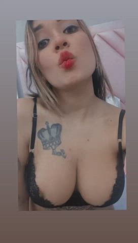 Big Tits Blonde Boobs Latina Lingerie Nipples Pussy Sensual Tattoo clip
