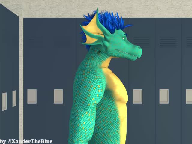 3D Anal Animation Gay Hairy Locker Room clip