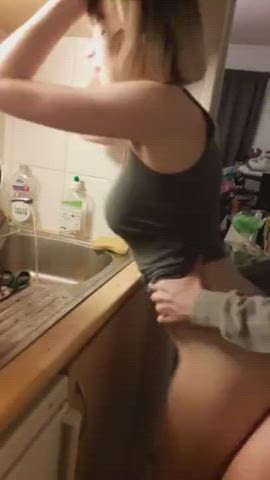 18 years old blonde doggystyle hardcore rough standing doggy teen teens white girl