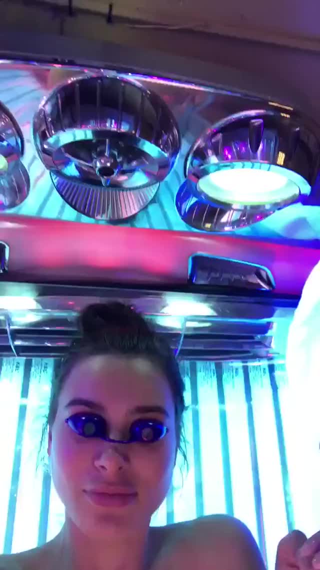 in her space ship