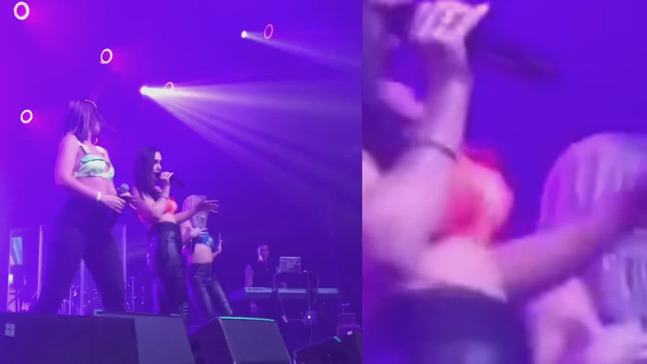 SEREBRO : Olga Seryabkina Rubbing Her Left Tit On Stage During A Performance Of Mi