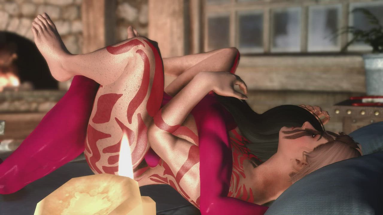 3D Bed Sex Futanari clip