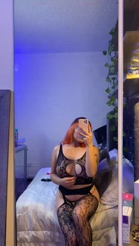 18 years old big tits curvy daddy glasses lingerie redhead clip