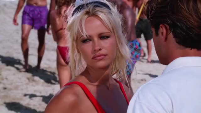 Pamela Anderson - Baywatch - S05E08 - daydreaming musical montage in fancy outfits