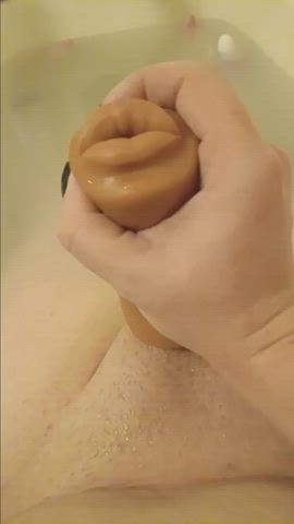 bathtub big dick cum cumshot femboy jerk off sex doll sex toy solo trans clip