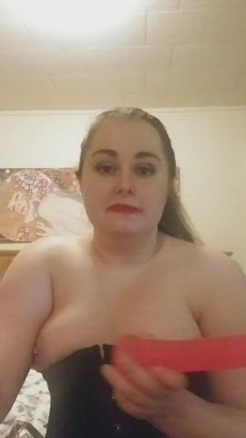Deep throat training in my corset- videos for Daddy part 3