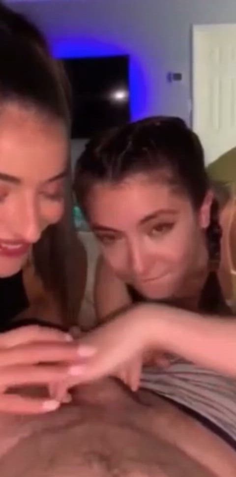bwc big dick blowjob deepthroat double blowjob ffm threesome clip