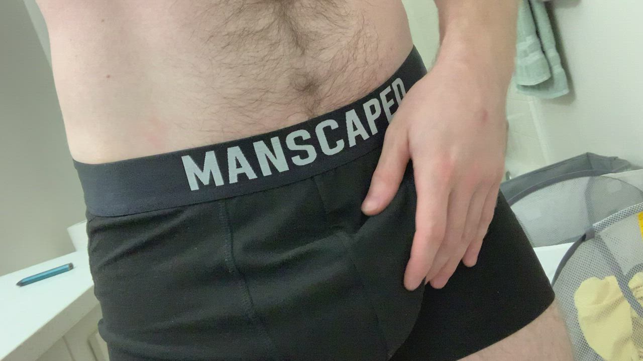 Showing off my bulge before revealing