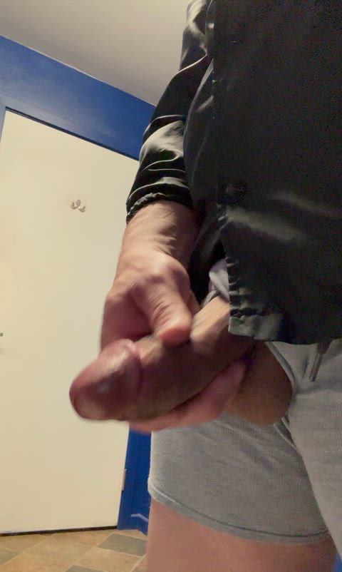 Jerking My Swollen Cock To A Big, Dripping Cum Shot