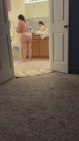 Ass BBW Chubby Exposed Naked Spy Spy Cam Undressing Wifey clip