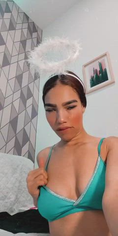 college eye contact latina licking nipples skinny teen tits topless clip