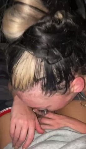 blonde blowjob ponytail clip