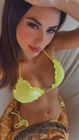 bikini body boobs brazilian brunette dani facial goddess labia tease clip