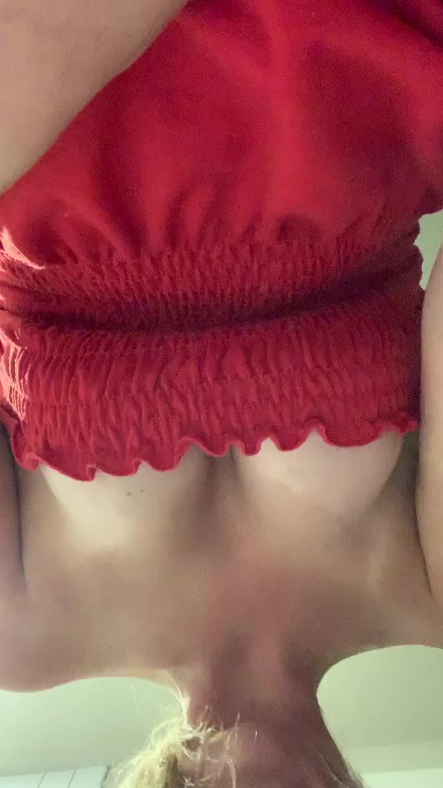 I was trying to figure out why it was recording upside down, and my boobs got bored