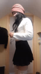 Chastity Crossdressing Cute Gay Sissy Skirt clip