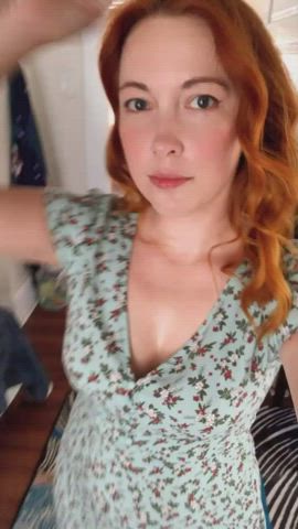 cute dress redhead clip