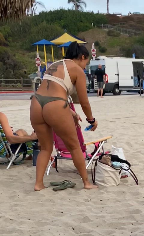 amateur beach bent over bikini booty brazilian bubble butt candid latina voyeur thick-booty